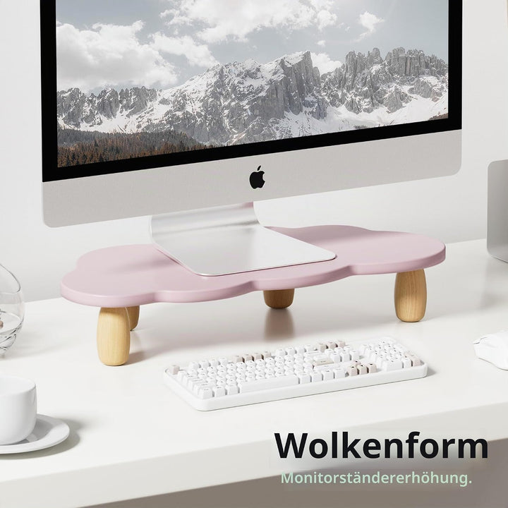 Monitorständer, Wolkenform, Holz, Computer-Monitorständer, Monitorständer, Mehrzweck-Schreibtisch-Or