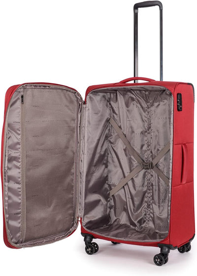 Stratic Strong Koffer Weichschale Reisekoffer Trolley Rollkoffer Handgepäck, TSA Kofferschloss, 4 Ro