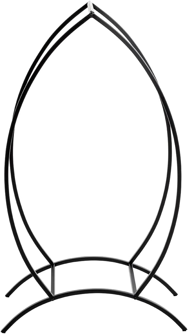 HAKU Kaminholzständer schwarz, Metall - Masse: B 47 cm x H 80 cm x T 20 cm, Style: Modern 47 x 20 x