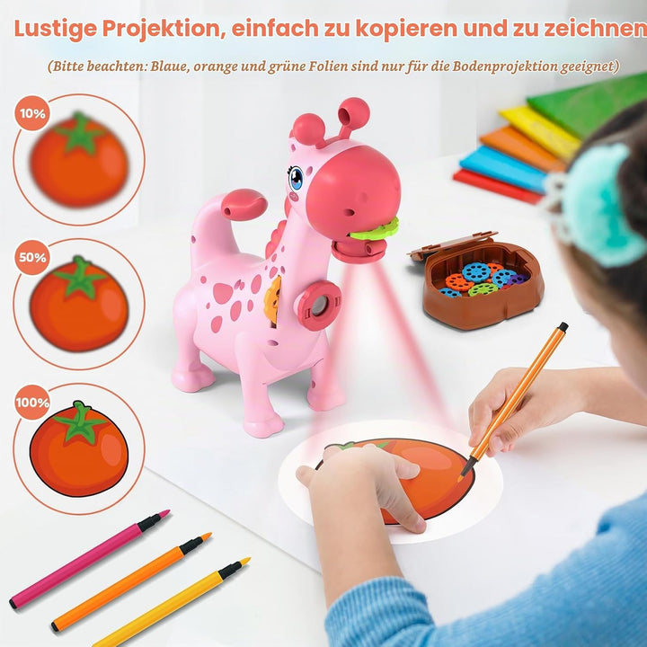 Zeichenprojektor für Kinder, CS COSDDI 2-in-1 Projektion und Zeichnung Projektor mit 96 Mustern und