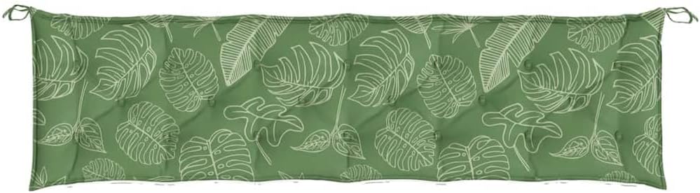 vidaXL Gartenbank-Auflagen 2 STK. Blattmuster 200x50x7 cm Stoff 200 cm Blattmuster, 200 cm Blattmust