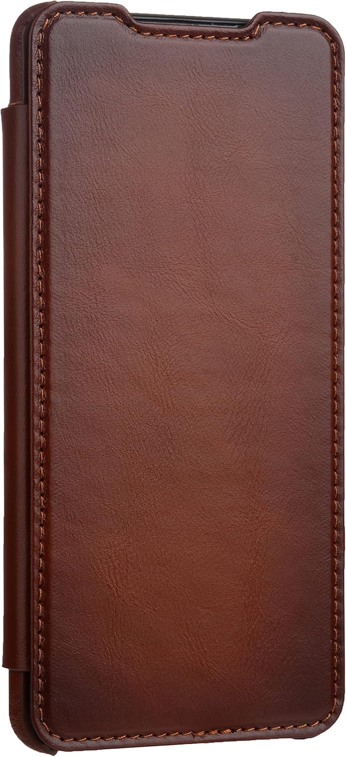 STILGUT Book Case kompatibel mit Samsung Galaxy A72 Hülle aus Leder zum Klappen, Klapphülle, Handyhü