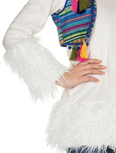 Rubie's 13302-40 Damen Kostüm Alpaka Lima Weiss Lama Tier Peru Fasching Karneval (40), Multi-Colored