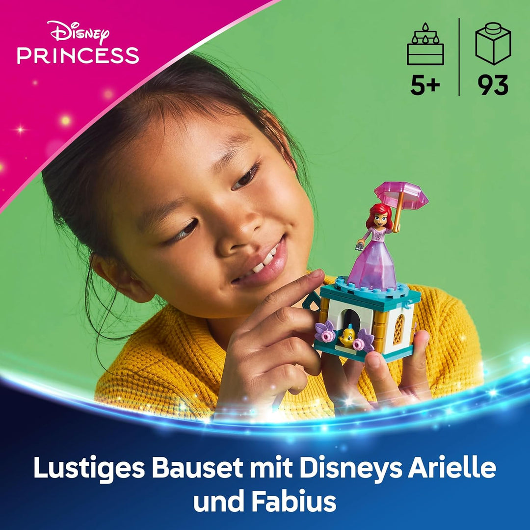 LEGO ǀ Disney Princess Arielle - Spielzeug mit Minifigur - Fabius Figur sowie Zubehör wie Diamant &