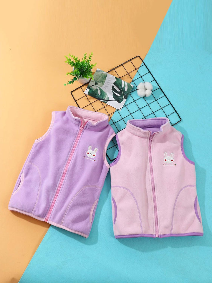 Baby Kleinkind Kinder Jungen Mädchen Polar Fleece Weste Stehkragen Reissverschluss Fleeceweste Kinde