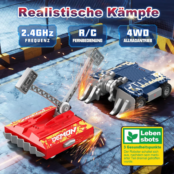 Sunrad Ferngesteuerte Roboter Kampf, 2 Stück RC Kampfroboter Spielzeug,Ferngesteuerte Kampfroboter,4