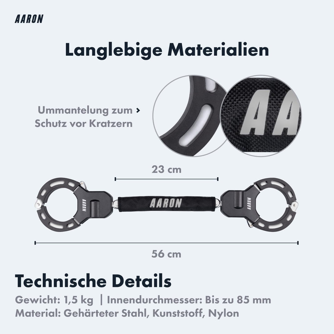 AARON E-Scooter Schloss - Handschellenschloss - Hochsicherheits-Design - Flexibles Fahrradschloss mi