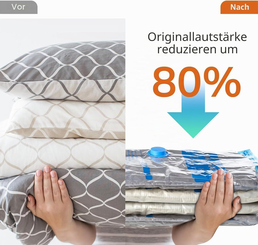 MONVANE Vakuumbeutel für Kleidung mit elektrischer Pumpe 15 Stück 15pcs(3J+4L+4M+4S)+Pumpe