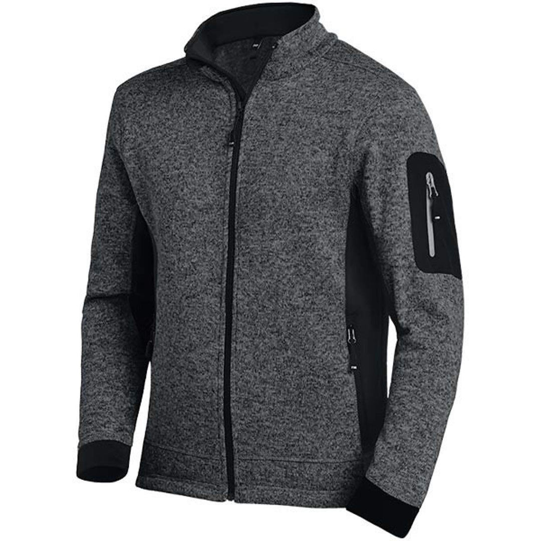 FHB Strickfleecejacke CHRISTOPH Gr. L anthrazit/schwarz 100% PES 1 St. FHB, L anthrazit