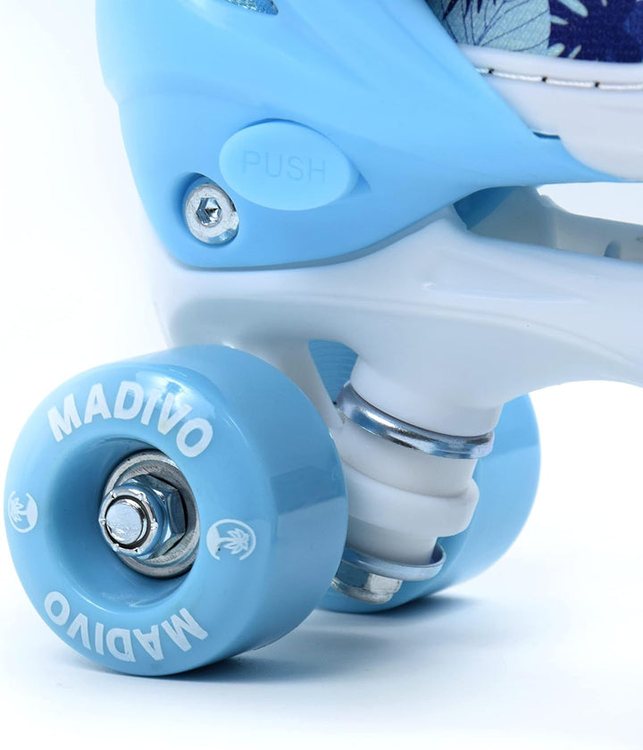 MADIVO Tropic Kinder Rollschuhe VERSTELLBAR | Ideal für Mädchen und Damen | Grössenverstellbare Roll