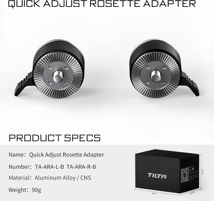 Tilta Quick Adjust Rosette Adapter Filmmaking Kit Kompatibel mit Tilta Lightweight Shoulder Rig, RS2