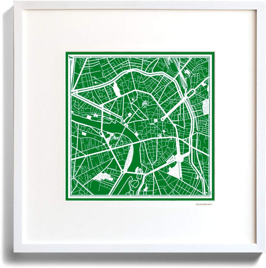 O3 DESIGN STUDIO Helsinki Papierschnitt Karte Weiss 30x30 cm Papierkunst, Helsinki
