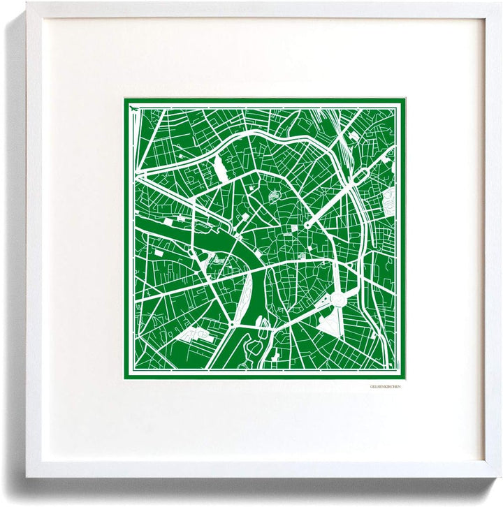 O3 DESIGN STUDIO Helsinki Papierschnitt Karte Weiss 30x30 cm Papierkunst, Helsinki