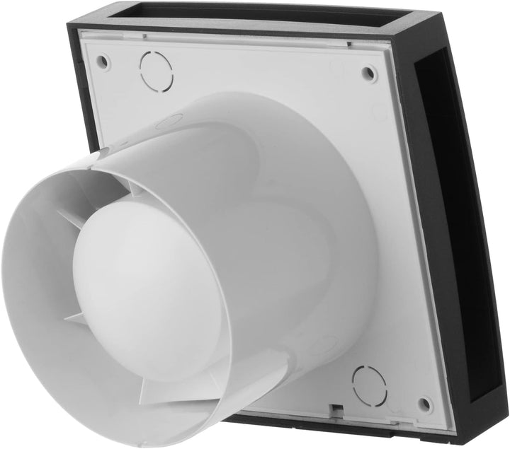 Steinberg14 Ø 100mm Badlüfter Fan - Anthrazit Front - Ventilator zur Belüftung in Bad und WC Ø 100mm