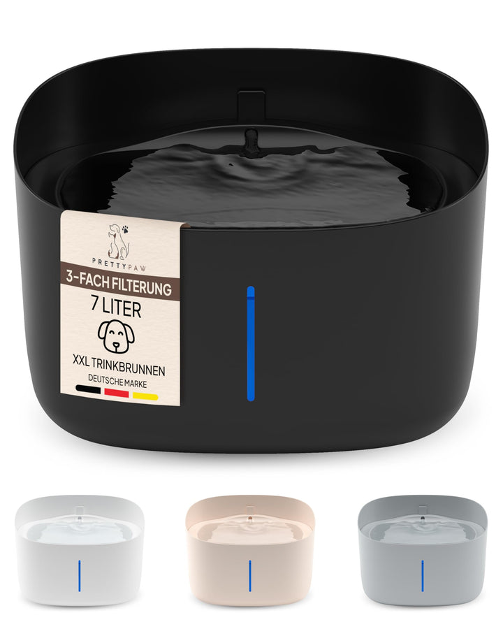 Pretty PAW® Trinkbrunnen für Hunde I Super leiser Hunde Trinkbrunnen mit 7 Liter Wassertank I BPA-fr