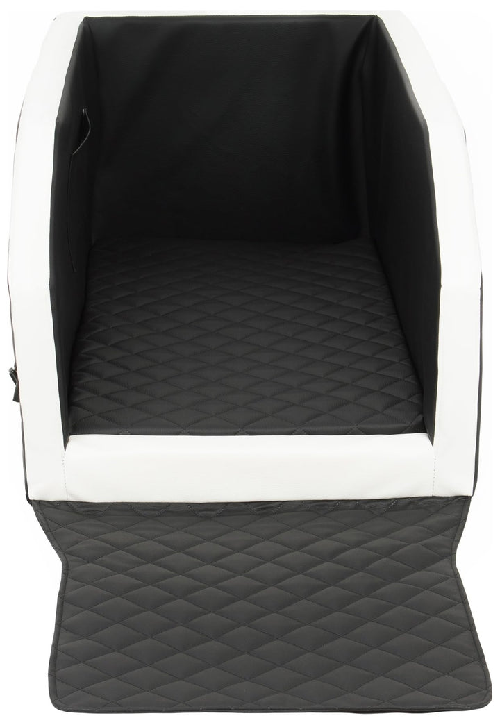 Autohundebett Hunde-Autositz Hundebett Rückbank Hundesitz Anschnallgurt 55x100 (Farbe: schwarz - wei
