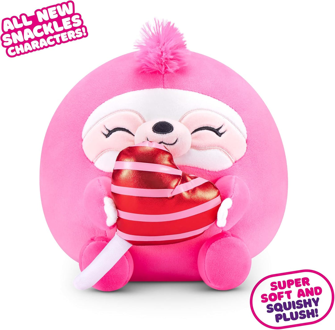 Snackles 20 cm grosses Valentinstags-Plüschspielzeug mit Valentinstags-Snack. (Sloth, Lollipop) Slot