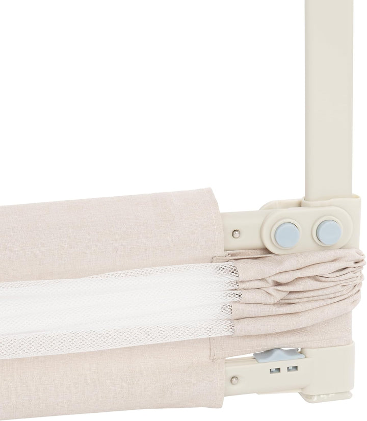 Primabobo Bettgitter 140 cm Beige – Rausfallschutz Kinderbett, Sicheres Bettgitter Kinder, Einfache