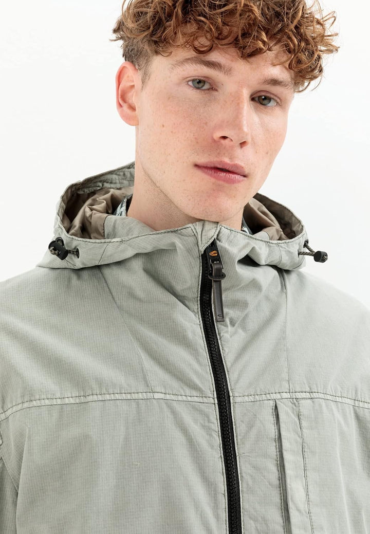 camel active Herren Leichter Blouson mit Kapuze 26 Light Aqua Green, 26 Light Aqua Green