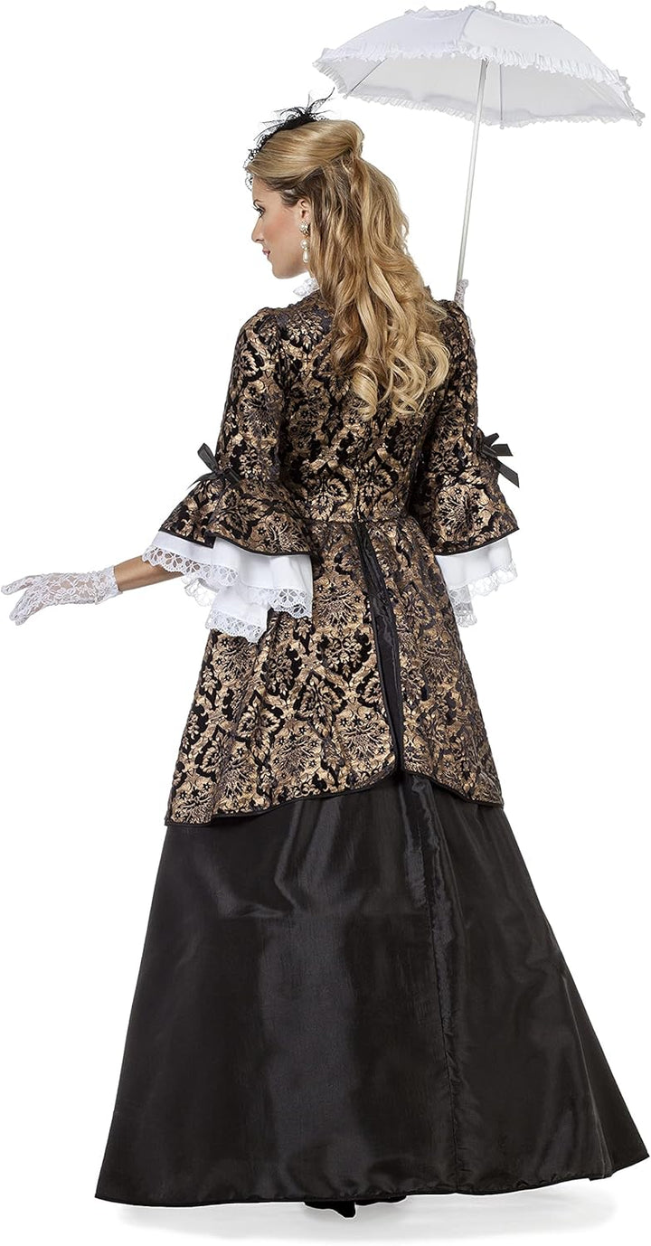 Marquise Kostüm Damenkostüme Damen Karneval Fasching Kleid Schwarz Braun Weiss