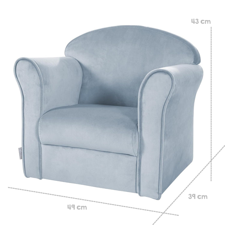 roba Kindersessel Lil Sofa mit Armlehnen - für Jungen und Mädchen - Bequemer Babysessel - Samtstoff