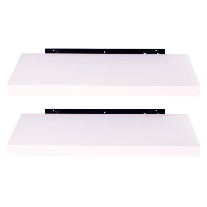 EUGAD Wandregal Wandboard 2er Set Hängeregal Holz Board Modern Weiss 30x23x3,8cm 0086QJ-2 Weiss 30 c