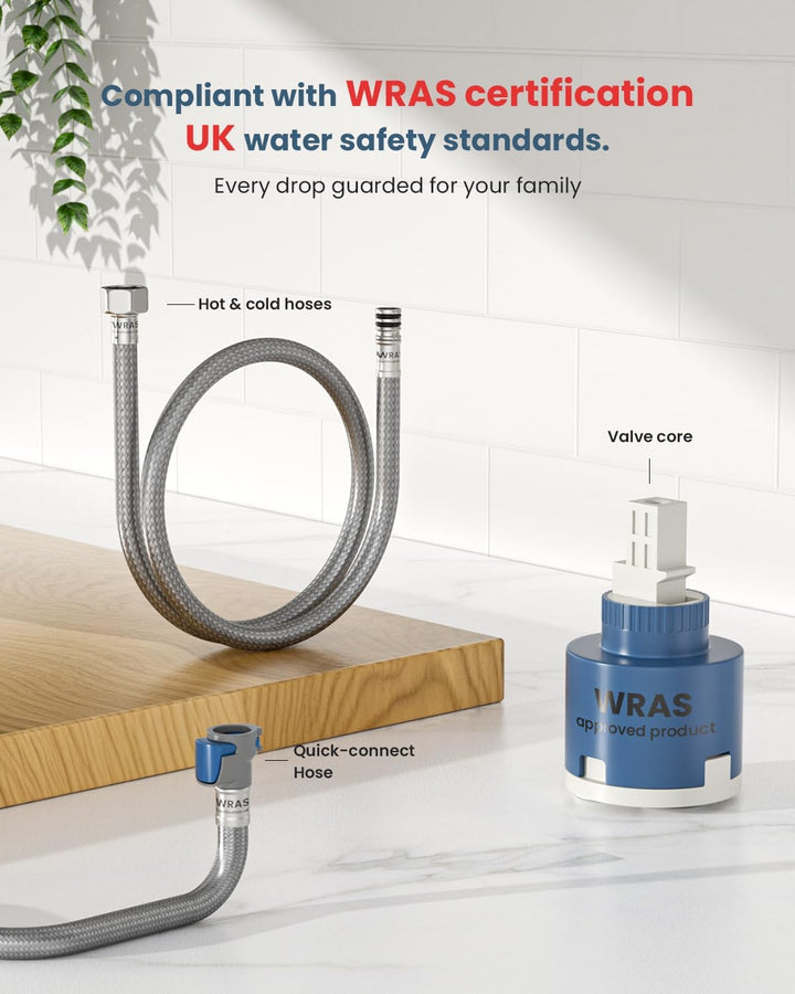APPASO Wasserhahn Küche, Küchenarmatur Ausziehbar 360° Drehbar, Hochdruck Mischbatterie mit 20 Zoll