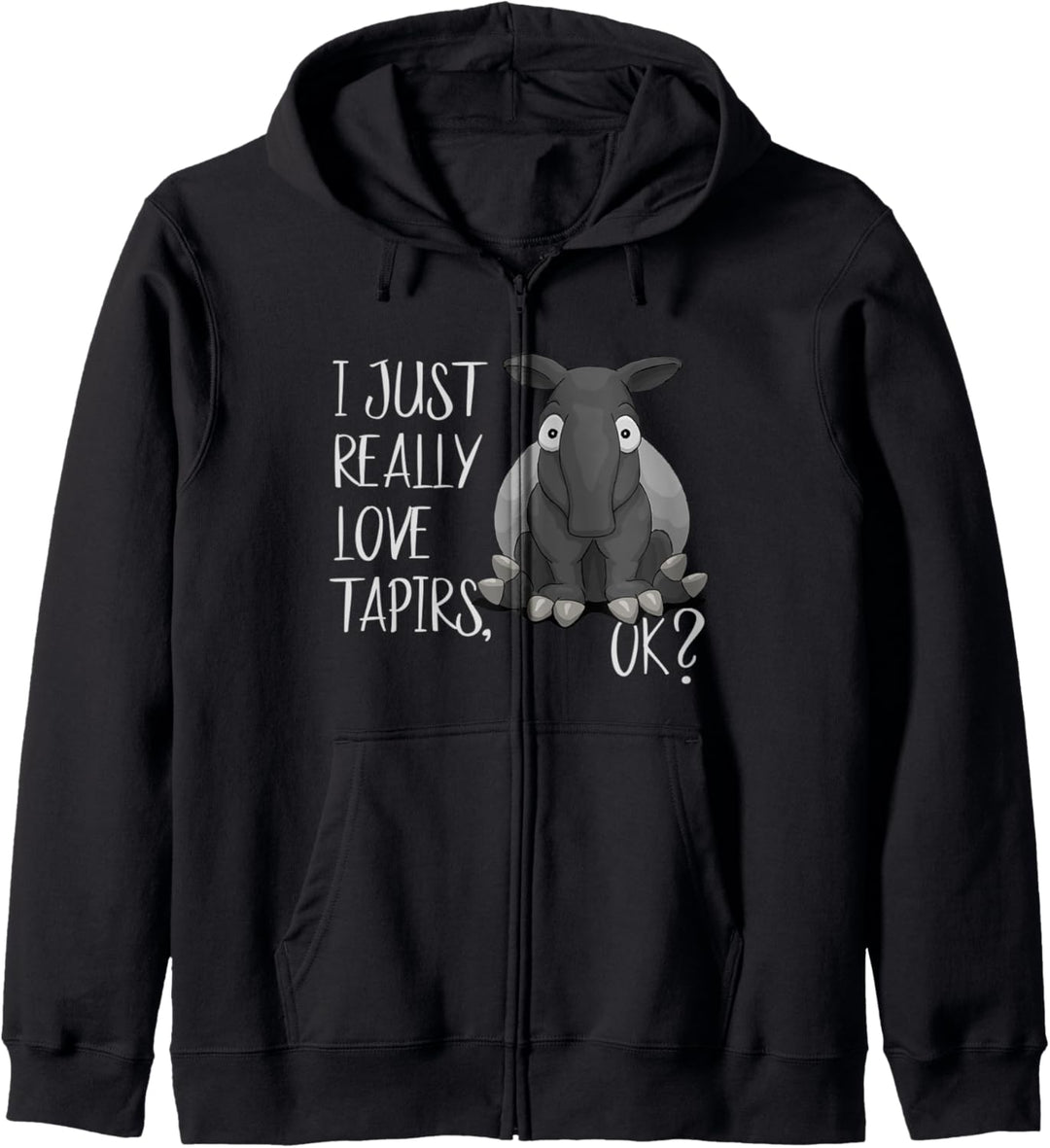 Ich mag einfach Tapire Cool Lässiges Schabracken-Tapir Kapuzenjacke