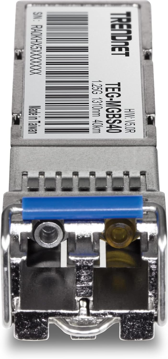 TRENDnet TEG-MGBS40 Gigabit SFP Modul, Single-Mode, Mini-GBIC, Bis zu 40km Gigabit SFP (bis zu 40 KM