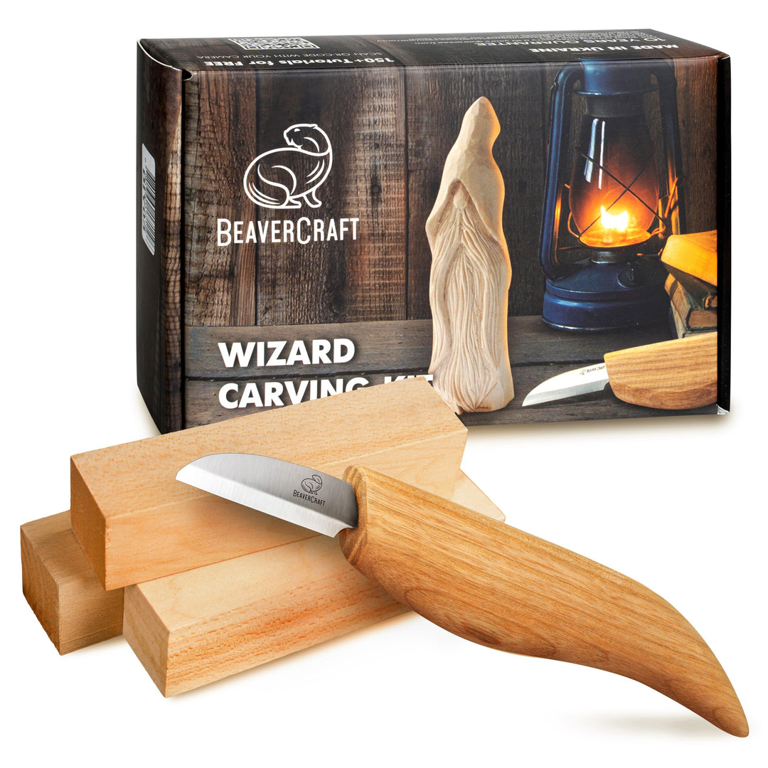BeaverCraft, Holzschnitz-Set für die Anfänger – Hobby DIY Schnitzset für Erwachsene und Jugendliche