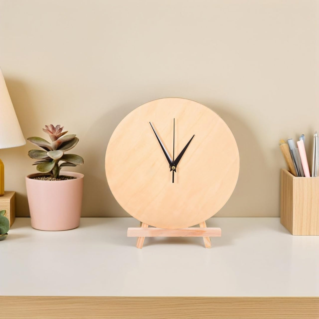 TOYANDONA 1 Set unfertiger Uhrenrohling aus Holz: DIY-Uhrengesicht – 30,5 cm rundes Zifferblatt mit