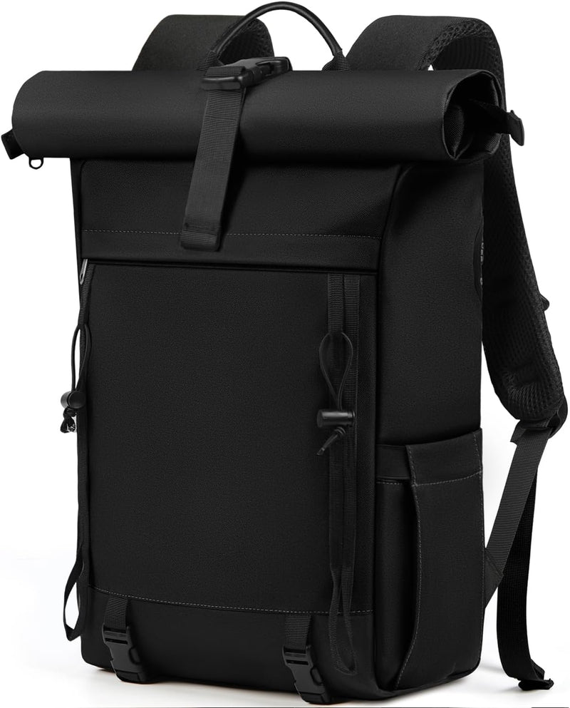 RAINSMORE Rolltop Rucksack Damen Herren, Rucksack Wasserdicht, Laptop Rucksack 17 Zoll Gross Reiseru