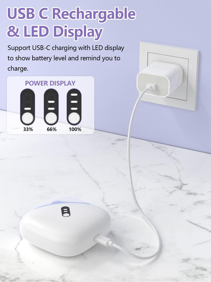 Upgrade Elektrische Nagelknipser 2-in-1, 2026 Neu Elektrischer Nagelknipser und Polierer mit 3 Gesch