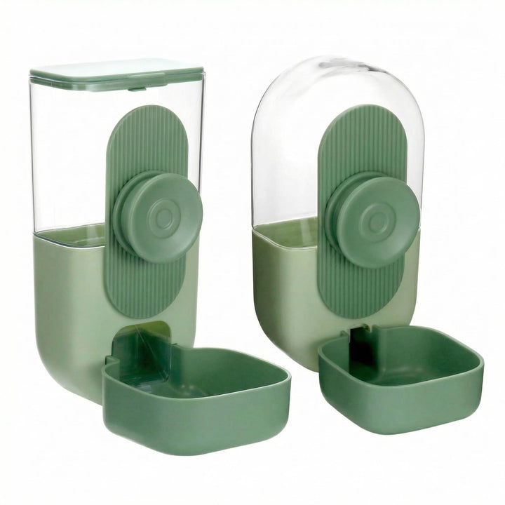 QWORK® Futterautomat für Kleine Haustiere, Automatisch Futterspender 870ml und Wasserspender 800ml f