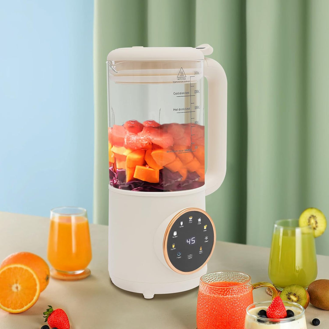 Sojamilchmaschine, 1,4 l, automatische Pflanzenmilchmaschine, mit LED-Touchscreen und Griff, stabile