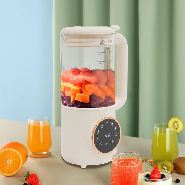 Sojamilchmaschine, 1,4 l, automatische Pflanzenmilchmaschine, mit LED-Touchscreen und Griff, stabile