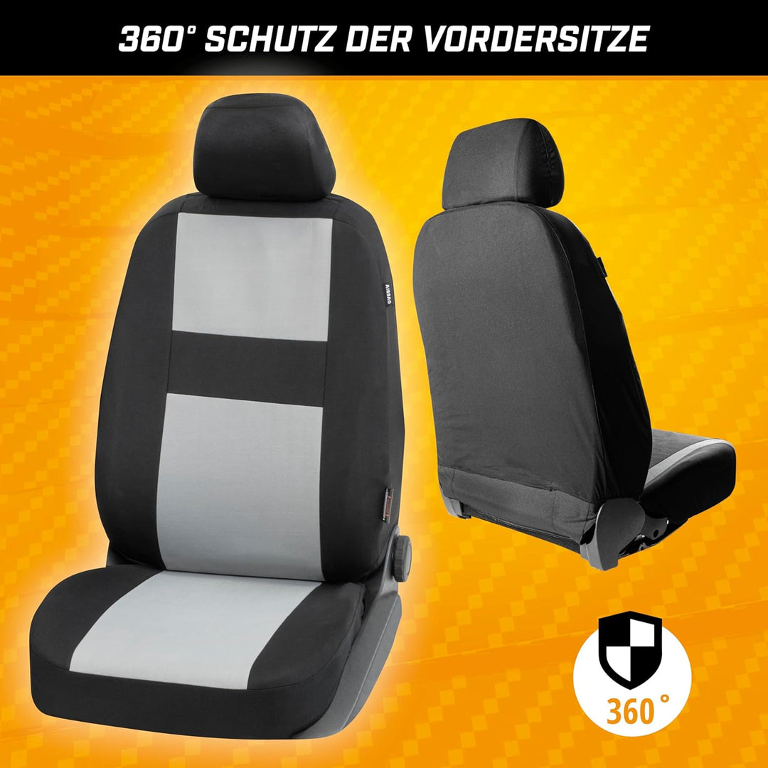 Walser Auto-Sitzbezug Glasgow 2 Vordersitzbezüge, Universal PKW-Sitzbezüge Polyester, Auto-Schonbezü