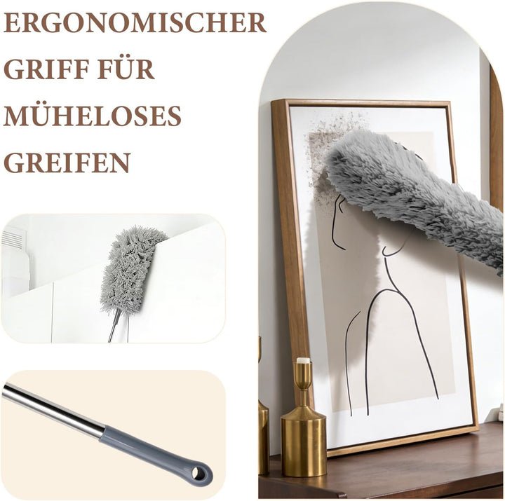 Gutter Reinigungsbürste Kit, Ausziehbare Dachbürste, Gebogenes Designwerkzeug, Geeignet für die Rein