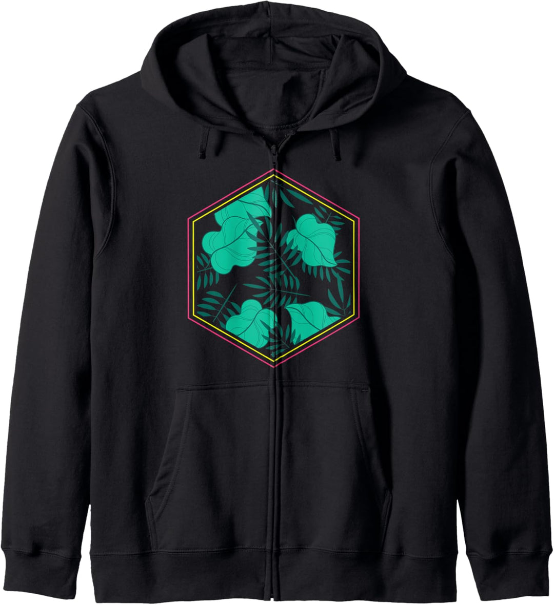 Synthwave Aesthetic 1990er Kunst Dschungel Vaporwave Kapuzenjacke