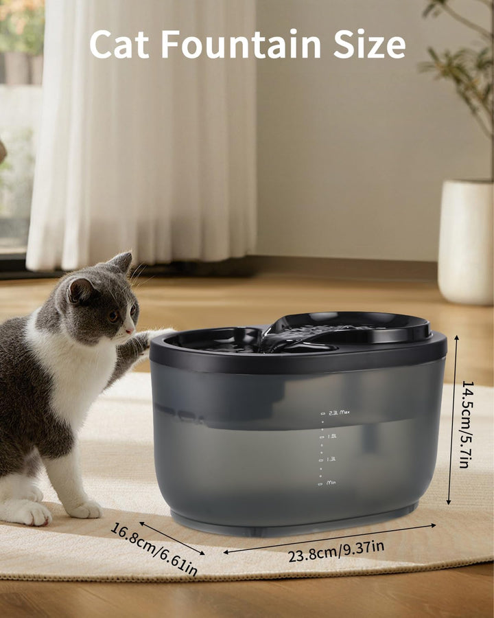 Trinkbrunnen für Katze Katzenbrunnen,Ultra Silent 2.5L Katze Trinkbrunnen mit energieeffizienter Pum