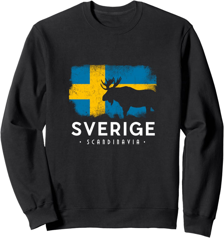 Schweden Skandinavien Schwedisch Elchbulle Midsommar Sverige Sweatshirt