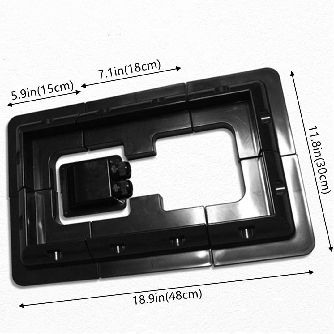Baotkere Solar Panel ABS Montagehalterung, 7 Stcs Bohrer Eckschutzkit mit Kabeleingangsdrüse, Verwen