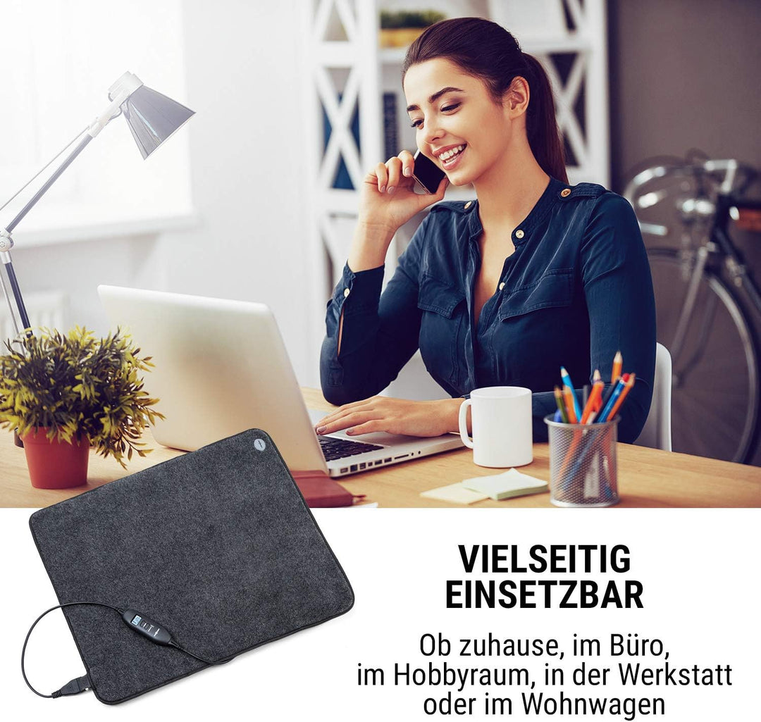 oneConcept Magic Carpet DLX Heizmatte Heizteppich, 60 x 70 cm, Leistung: 100 Watt, 4 Temperaturstufe