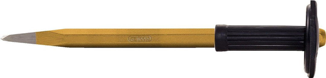 KS Tools 162.0245 Spitzmeissel mit Handschutzgriff, 8-kant, 20x400mm 20 x 400 mm, 20 x 400 mm