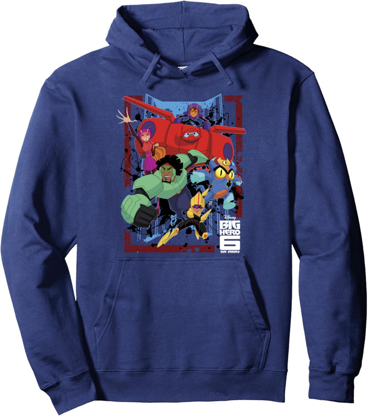 Disney Big Hero 6 TV Series Group Action Poster Pullover Hoodie