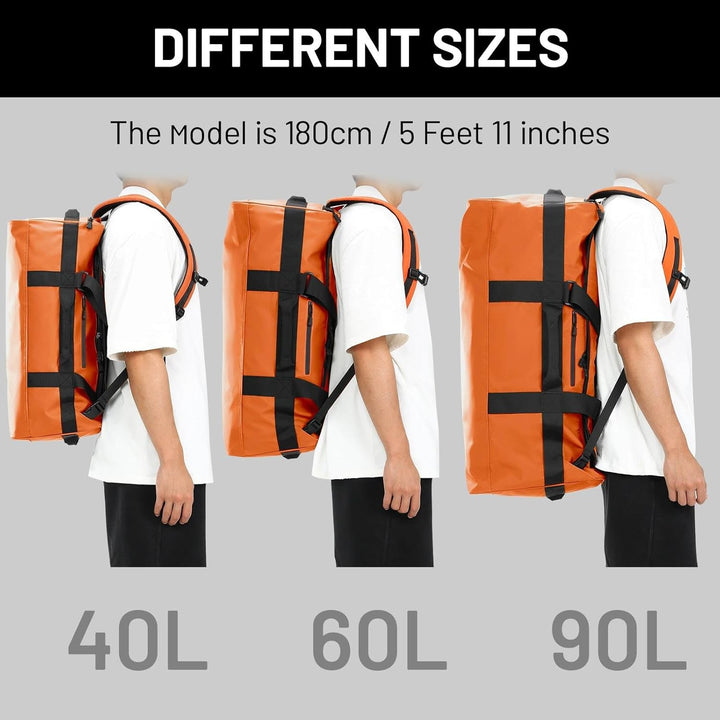 MIER Sporttasche Herren Wasserresistente Reisetasche gross Heavy Duty Convertible Sportrucksack mit