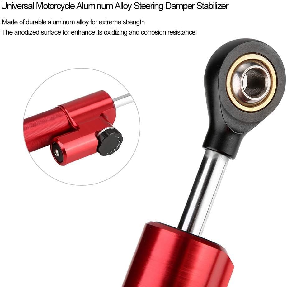 Motorrad Lenkungsdämpfer, Universal-Lenkungsdämpferstabilisator aus Aluminiumlegierung Dämpfer Stabi
