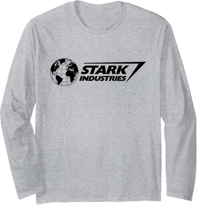 Marvel Iron Man Stark Industries Logo Black Langarmshirt