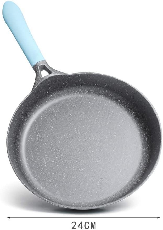 AKIS LE MACARON Pfannenset aus Aluminiumguss 2tlg. Bratpfannen 24cm 28cm Blau Pfannen 24cm+ Pfannen