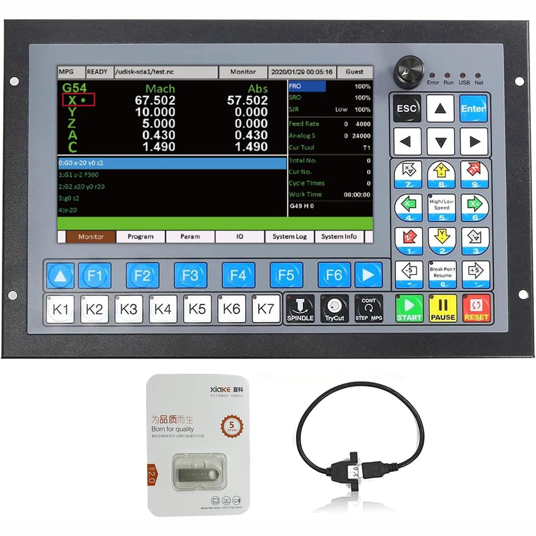 RATTMMOTOR CNC steuerung System DDCS Expert, 5 Achsen Offline Motion Controller PLC 1MHz G Code U Di